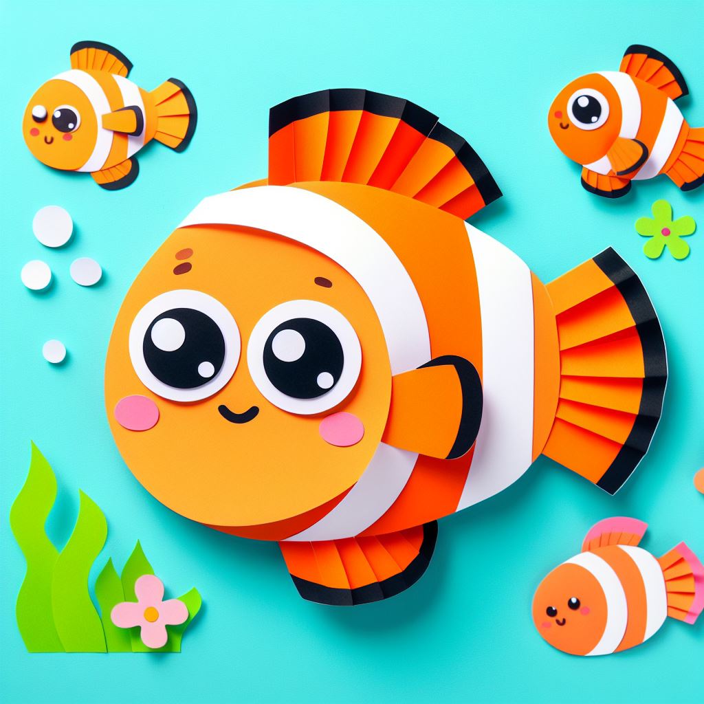 Super Cute Printable Paper Fish Craft for Preschoolers