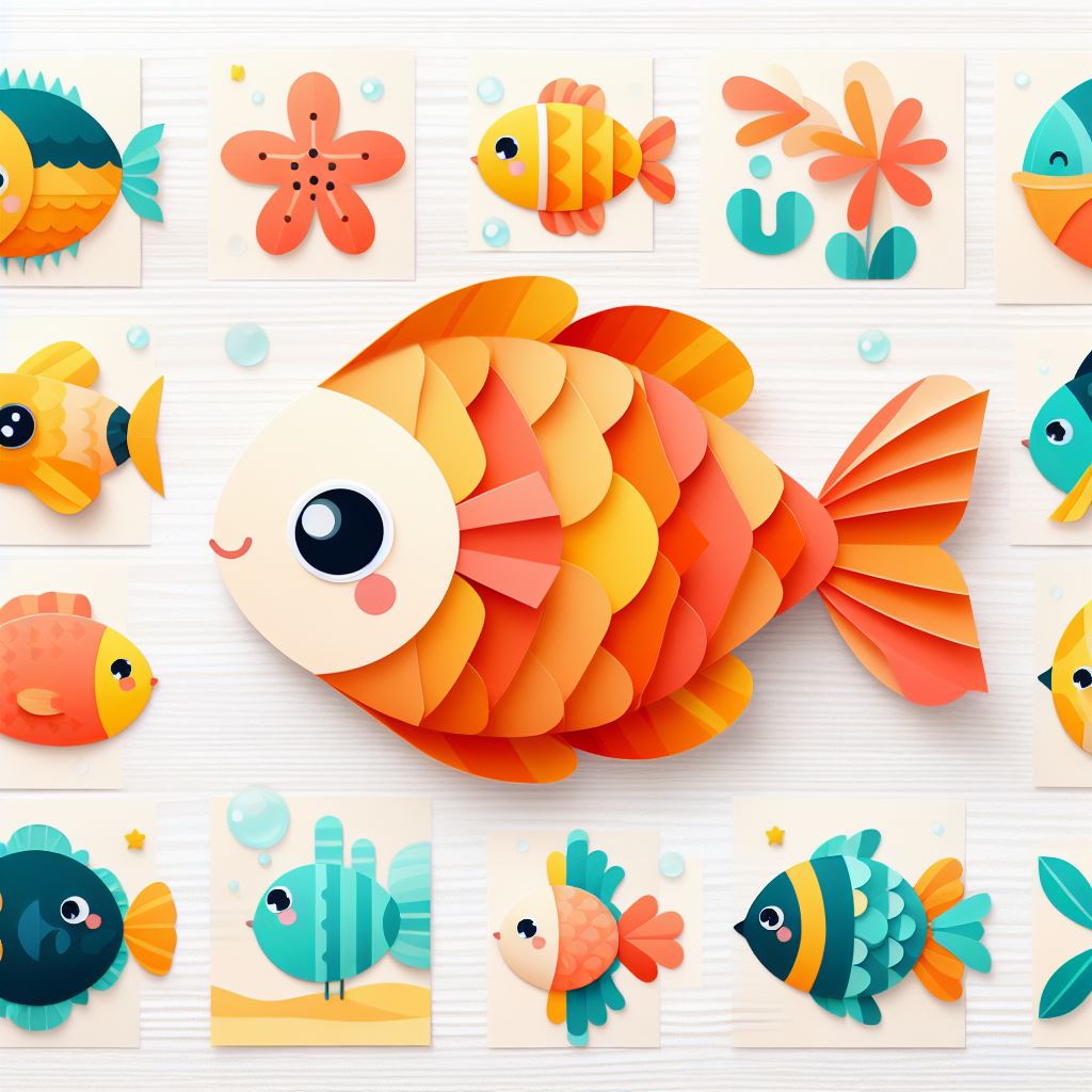Super Cute Printable Paper Fish Craft for Preschoolers