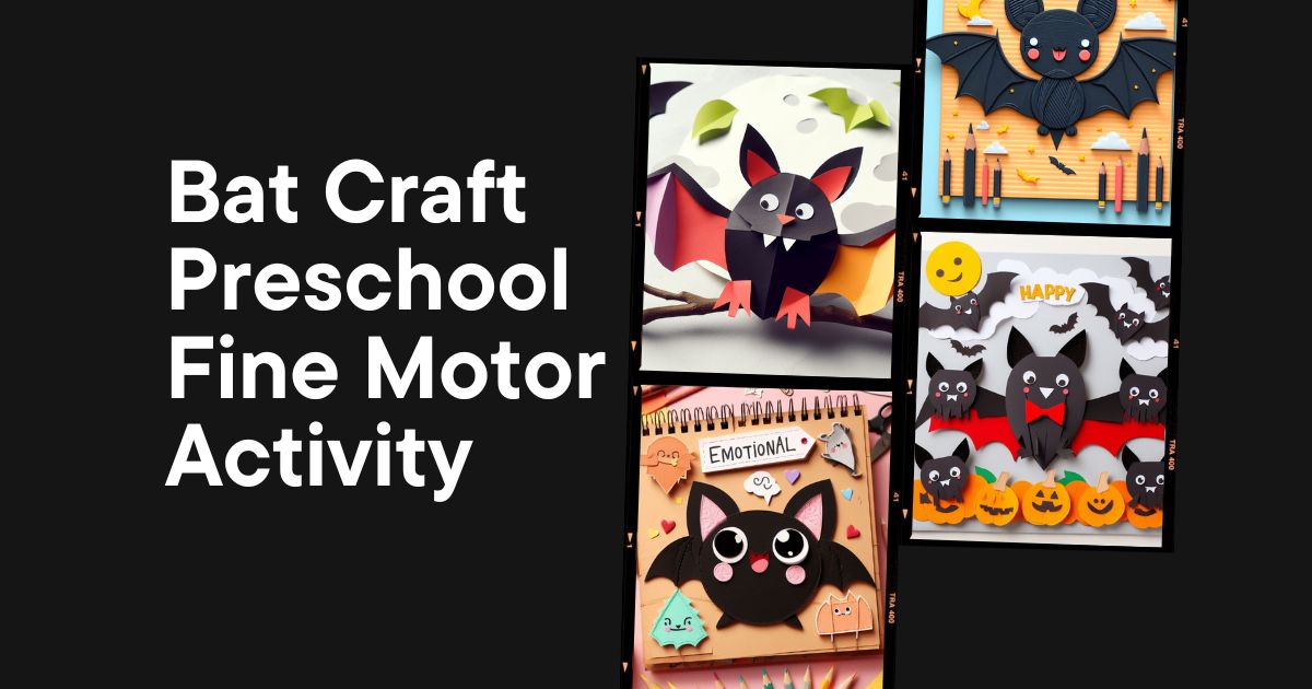 Bat Craft Preschool Fine Motor Activity