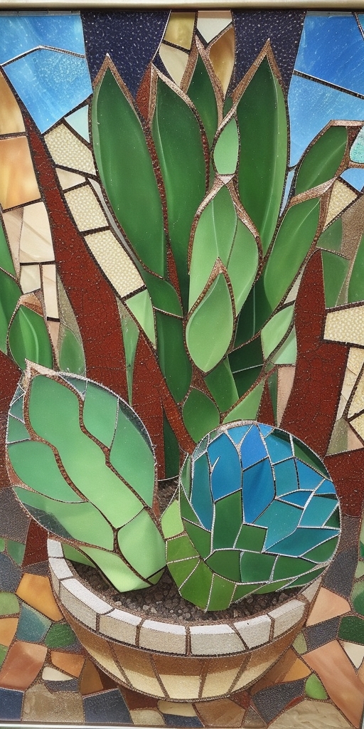 Mosaic cactus Art Design Trends  2023