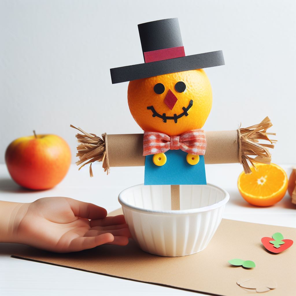 Engage your little one in a delightful crafting session making scarecrows from paper bowls. Join us in this creative journey and let the harvest of smiles begin!