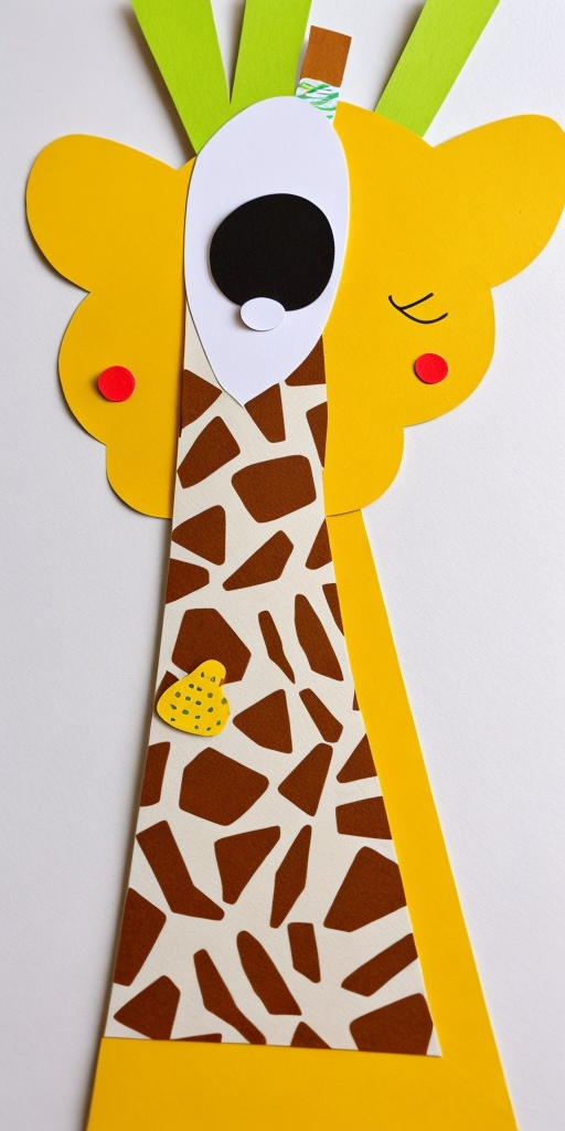 Paper Handprint card Giraffe Kid Craft 1