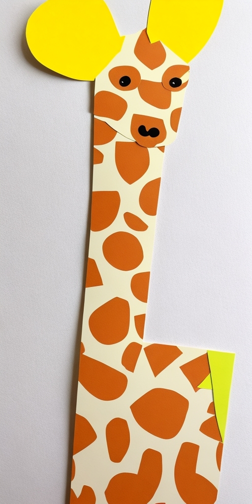 Paper Handprint card Giraffe Kid Craft 3