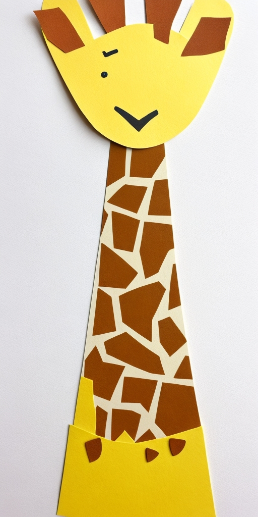 Paper Handprint card Giraffe Kid Craft 4
