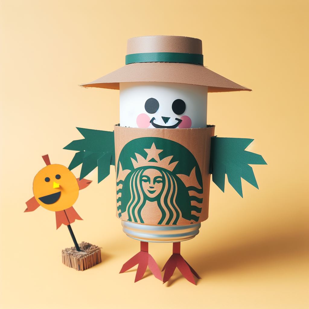 Paper can Scarecrow Craft for preschoolers