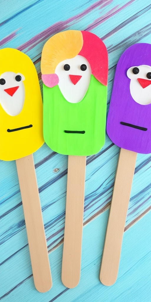 Rainbow Popsicle Sticks children craft 2