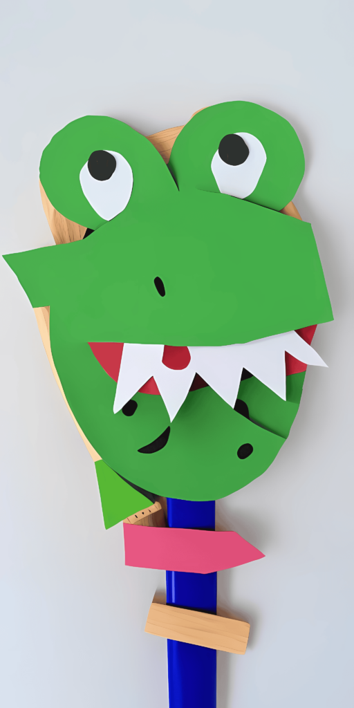 Stick Crocodile Craft for Preschoolers