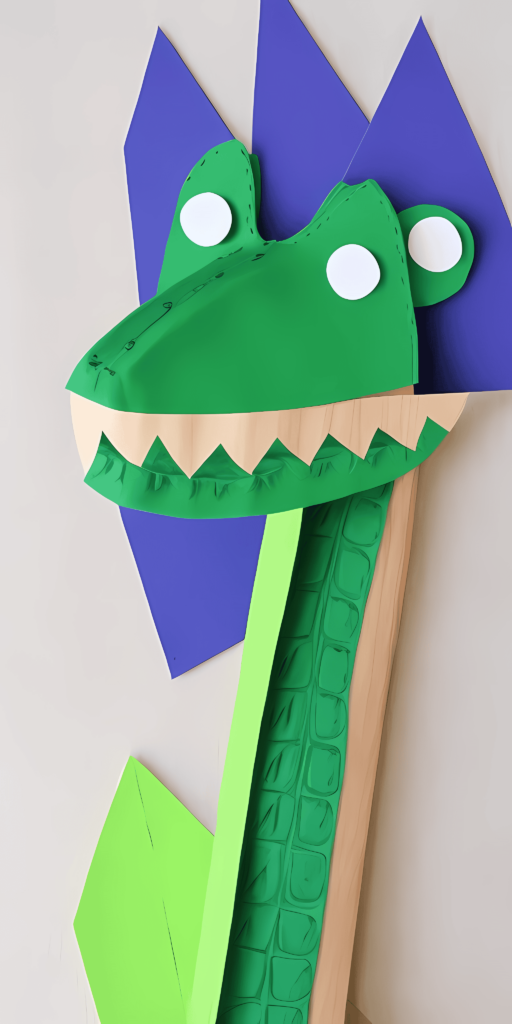 Stick Crocodile Craft for Preschoolers