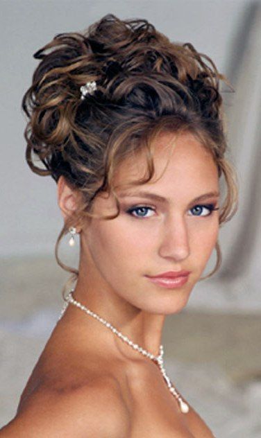90s Curly Updo Hair Style