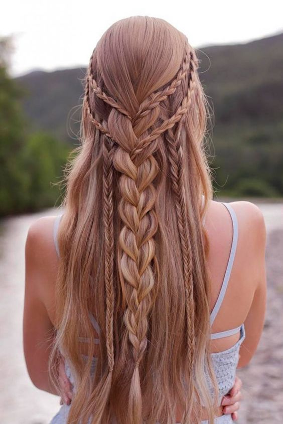 Fishtail braid ponytail