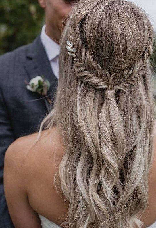 Fishtail braid prom hair